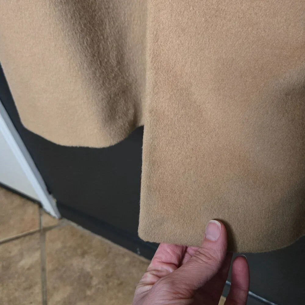 Bert Pulitzer‎ Mens Camel Wool Cashmere Blend Overcoat R50 Trench Coat Old Money